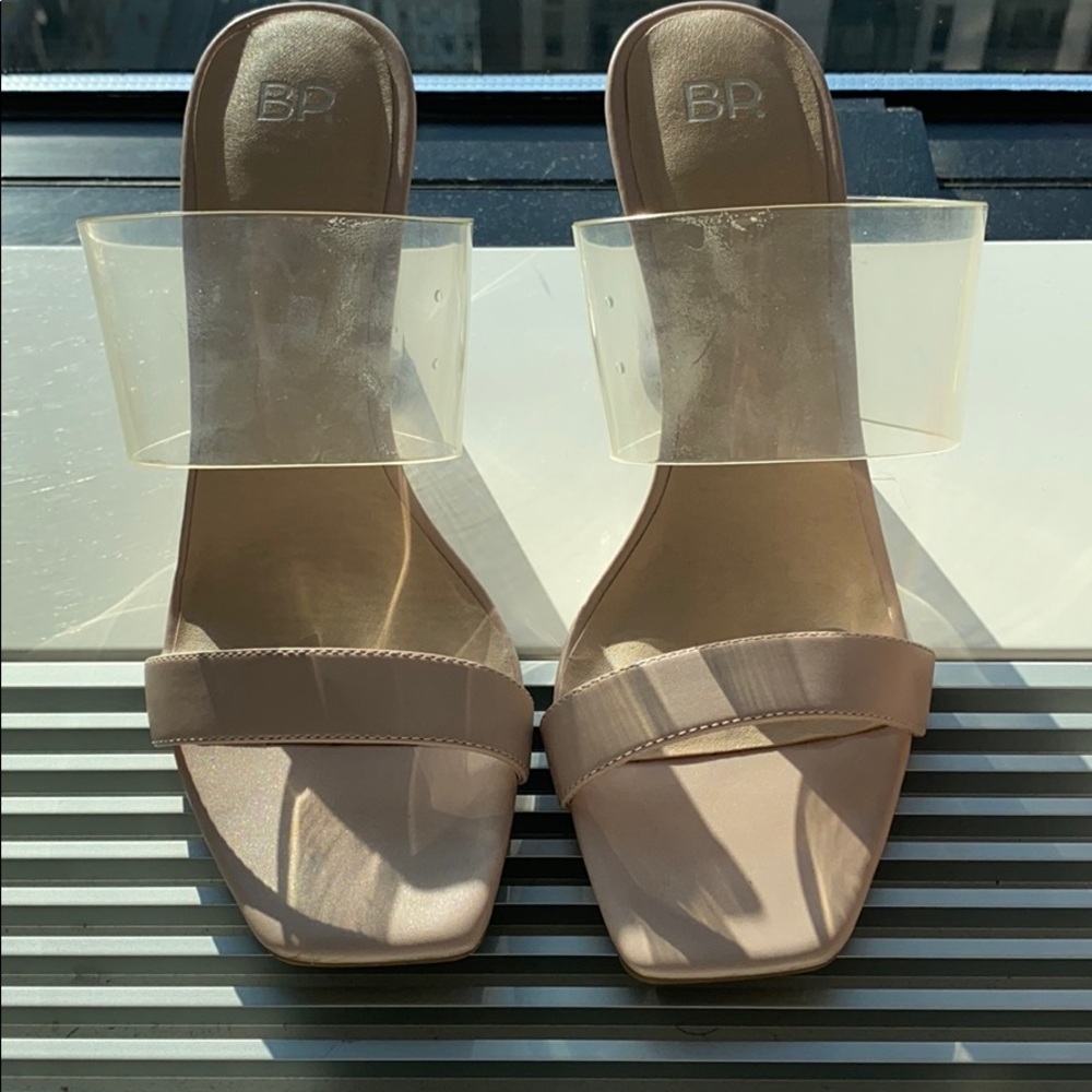 B.P. Clear/nude Heeled sandals